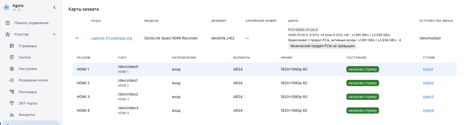Нагрузка ниже физического предела после переключения на FullHD60