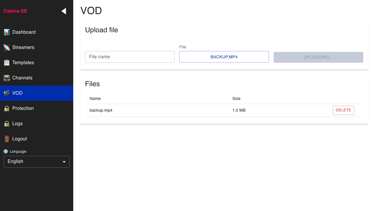 Файл загружен в VOD