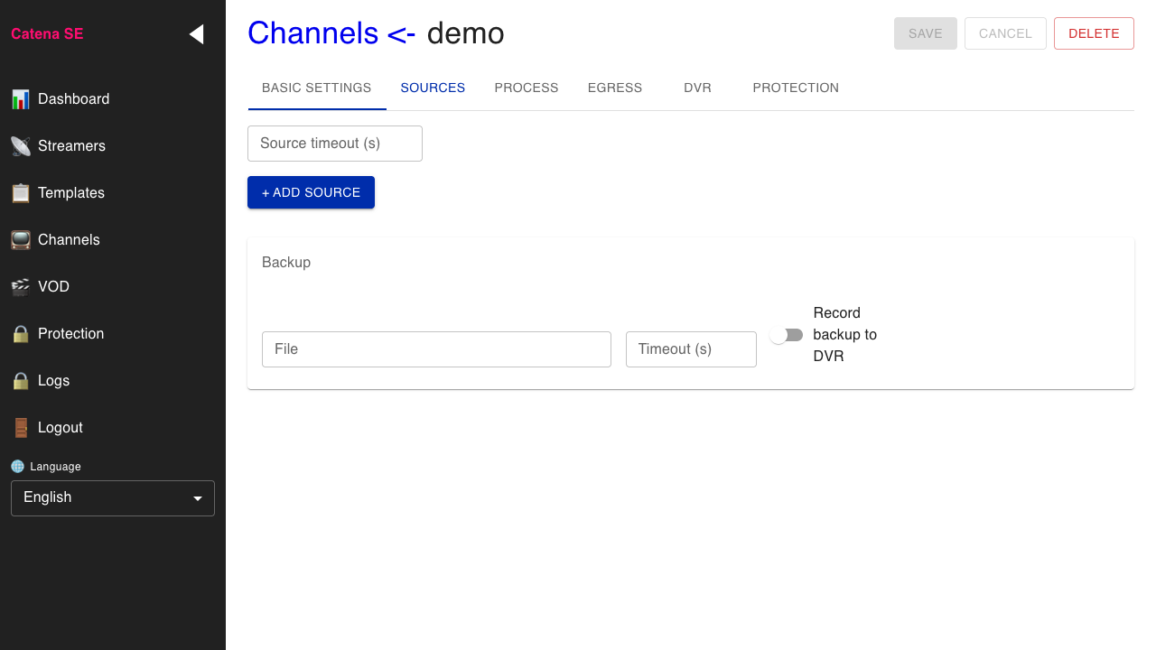 Вкладка «Источники» без источников