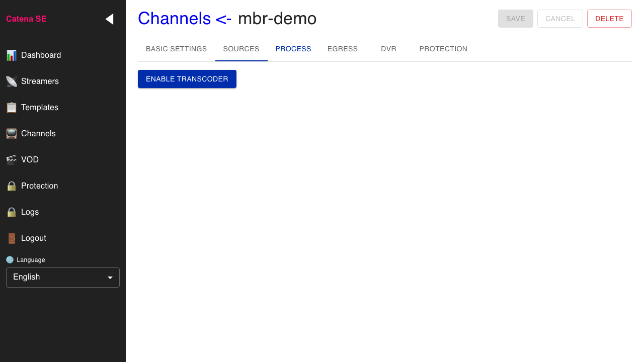 Раздел транскодера