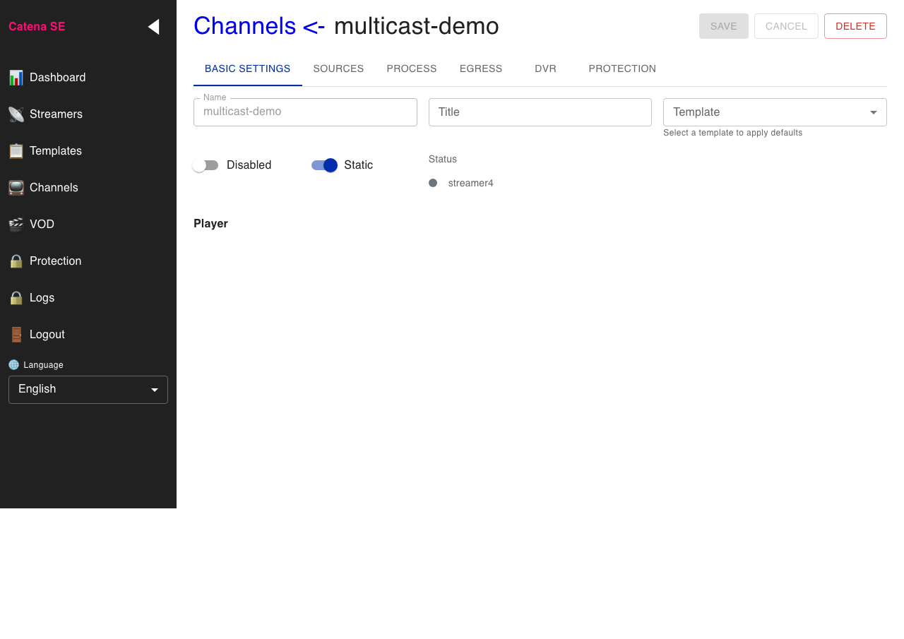 Страница канала