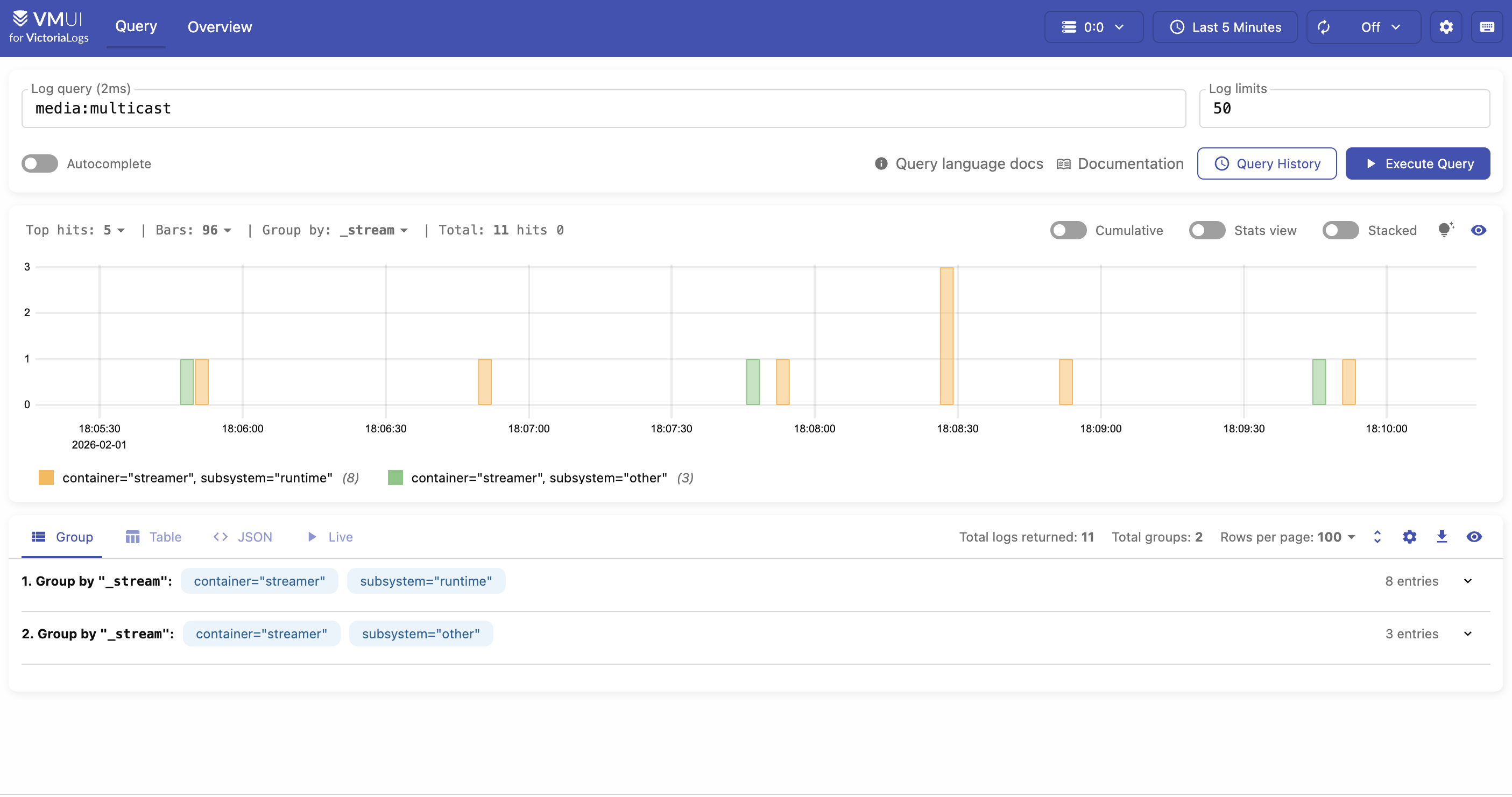 Поиск по логам