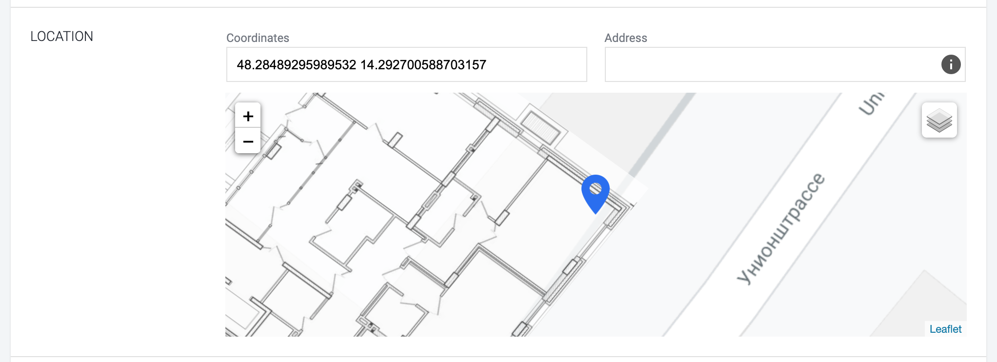 Добавление камер на план помещения