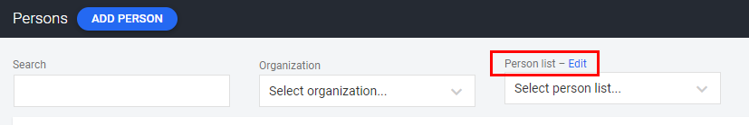 Создание списка лиц