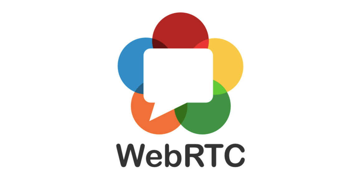 Логотип WebRTC с цветным графическим символом и текстом